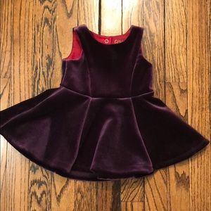 ❌SOLD❌ 12 month baby girl dress purple velveteen